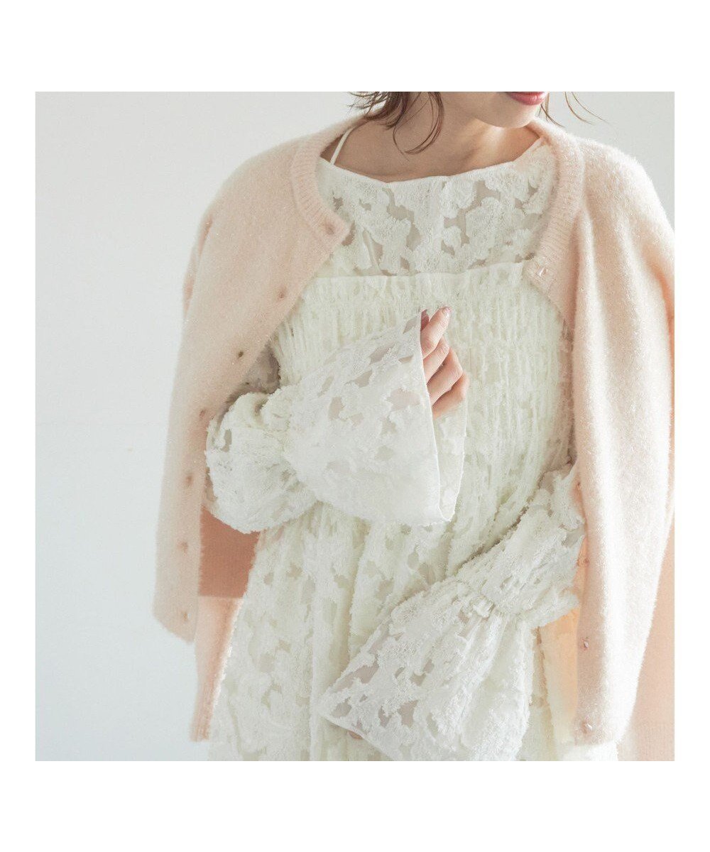 【テチチ/Te chichi】の【宮本茉由着用】カットジャガードチュニックブラウス 人気、トレンドファッション・服の通販 founy(ファニー) 　ファッションモデル・俳優・女優　Models　女性　Women　宮本茉由　MIyamoto Mayu　ファッション　Fashion　レディースファッション　Fashion for Women　トップス・カットソー　Cut & Sew Tops　シャツ・ブラウス・オフィスカジュアル　Elegant Blouses & Button-Ups　シャーリング　Shirring, Ruched　チュニック　Tunic, Long Top　デニム　Denim, Jeans Material　リラックス　Relax, Relaxed Fit　夏　Summer　春　Spring　S/S・春夏　SS, Spring/Summer, Warm Season　A/W・秋冬　Autumn/Winter　 other-1|ID: prp329100004812915 ipo3291000000034941180