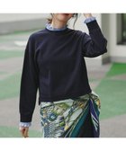 【23区/NIJYUSANKU】の【WEB&一部店舗限定】クリアコットンテリー ストライプフリル スウェット ネイビー系|ID:prp329100004813797