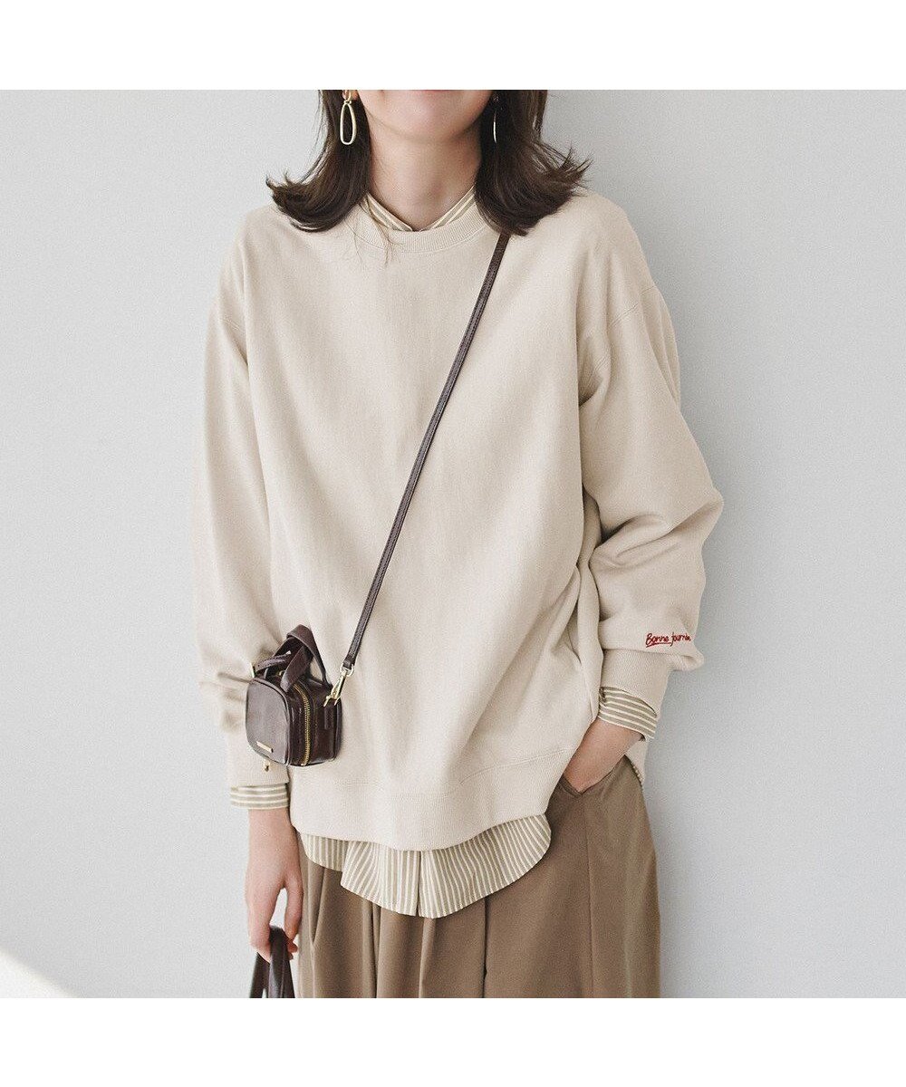 【23区/NIJYUSANKU】の【「アイスの実」とおそろいカラーあり】カラー スウェット インテリア・キッズ・メンズ・レディースファッション・服の通販 founy(ファニー) 　ファッション　Fashion　レディースファッション　Fashion for Women　トップス・カットソー　Cut & Sew Tops　レディースパーカー・カジュアルフーディー　Casual Hoodies & Sweatshirts　スウェット・クルーネックトップス　Sweatshirts & Crewnecks / Relaxed Fit Sweat Tops　春　Spring　スウェット / スエット　Sweatshirt, Sweatwear　スリット　Slit, Slit Detail　デニム　Denim, Jeans Material　バランス　Balance, Style Balance　ポケット　Pocket, Pocket Detail　ラベンダー　Lavender　リラックス　Relax, Relaxed Fit　ループ　Loop, Loop Knit　ロング　Long, Long-Length　S/S・春夏　SS, Spring/Summer, Warm Season　夏　Summer　エレガント 上品　Elegant　ミルク色|ID: prp329100004813798 ipo3291000000036378576