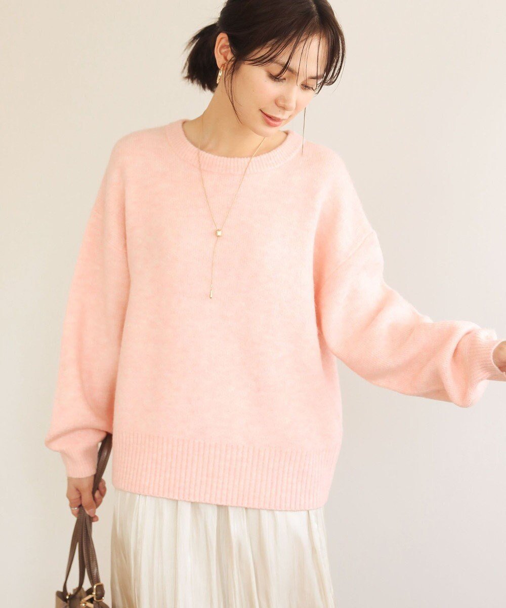 【グリーンパークス/Green Parks】のfuwaっと袖パフニットプルオーバー インテリア・キッズ・メンズ・レディースファッション・服の通販 founy(ファニー) 　ファッション　Fashion　レディースファッション　Fashion for Women　トップス・カットソー　Cut & Sew Tops　ニット　Knit Tops & Sweaters　カジュアルプルオーバー・ニットトップス　Pullovers & Knit Tops / Casual Pullovers　セーター　Sweater, Knitwear　フェミニン　Feminine, Girly　ボックス　Boxy, Box Shape　ポケット　Pocket, Pocket Detail　A/W・秋冬　Autumn/Winter　Pink|ID: prp329100004813799 ipo3291000000034959412