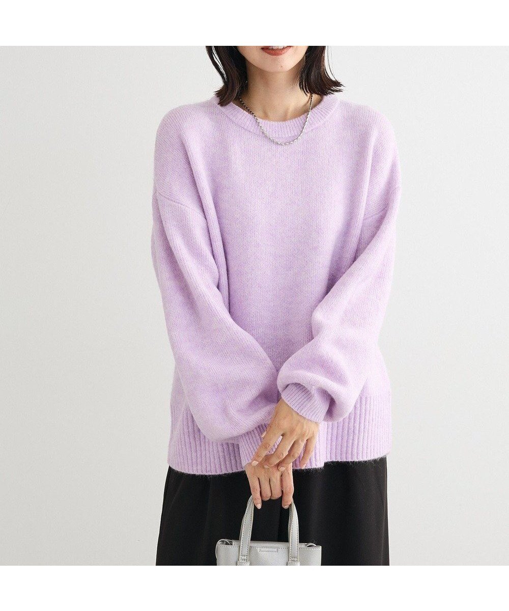 【グリーンパークス/Green Parks】のfuwaっと袖パフニットプルオーバー インテリア・キッズ・メンズ・レディースファッション・服の通販 founy(ファニー) 　ファッション　Fashion　レディースファッション　Fashion for Women　トップス・カットソー　Cut & Sew Tops　ニット　Knit Tops & Sweaters　カジュアルプルオーバー・ニットトップス　Pullovers & Knit Tops / Casual Pullovers　セーター　Sweater, Knitwear　フェミニン　Feminine, Girly　ボックス　Boxy, Box Shape　ポケット　Pocket, Pocket Detail　A/W・秋冬　Autumn/Winter　Purple|ID: prp329100004813799 ipo3291000000034959415