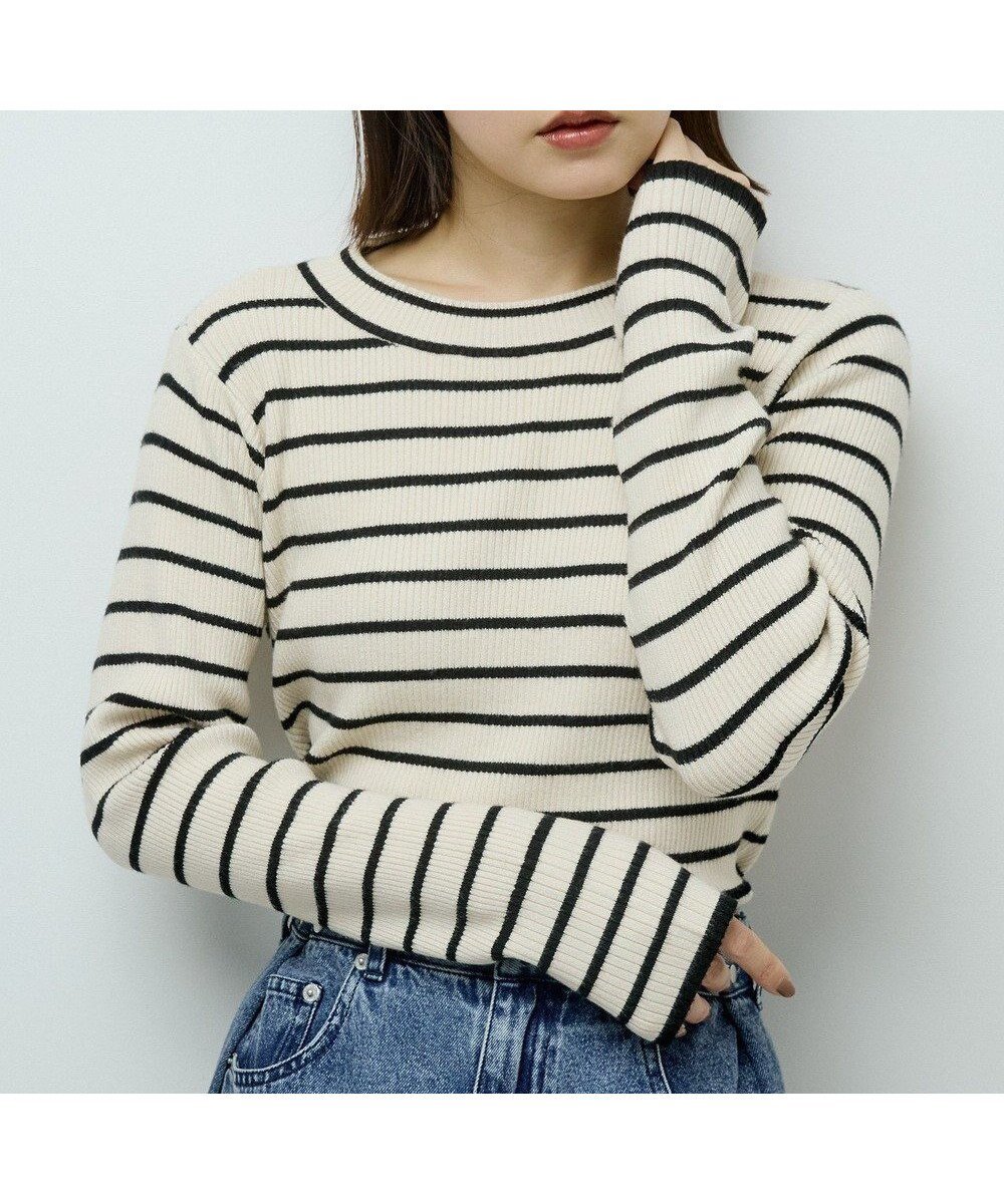 【グリーンパークス/Green Parks】のラメライン入りリブニットプルオーバー インテリア・キッズ・メンズ・レディースファッション・服の通販 founy(ファニー) 　ファッション　Fashion　レディースファッション　Fashion for Women　トップス・カットソー　Cut & Sew Tops　ニット　Knit Tops & Sweaters　カジュアルプルオーバー・ニットトップス　Pullovers & Knit Tops / Casual Pullovers　おすすめ　Recommended / Our Picks　インナー　Innerwear　セーター　Sweater, Knitwear　フィット　Fit, Slim Fit　プレーン　Plain, Simple　ボーダー　Border, Stripe　ポケット　Pocket, Pocket Detail　A/W・秋冬　Autumn/Winter　Border|ID: prp329100004813801 ipo3291000000034959424