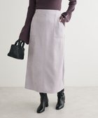 【グリーンパークス/Green Parks】のなめらかタッチスウェード調Iラインスカート Lavender|ID: prp329100004813802 ipo3291000000035630010