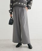 【グリーンパークス/Green Parks】のあったか裏起毛フレアワイドパンツ Gray Mixture|ID: prp329100004813805 ipo3291000000035608452