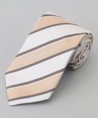 【五大陸/gotairiku / MEN】のGOTAIRIKU別注【日本製】シルク ネクタイ_ストライプ ベージュ系1|ID: prp329100004814785 ipo3291000000034971071