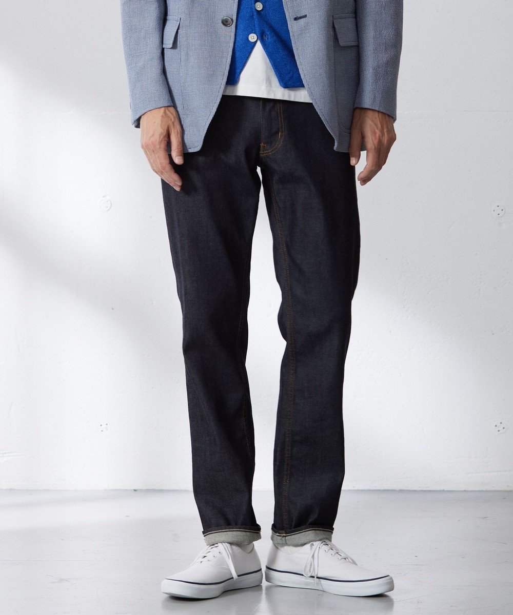 【ジェイ プレス/J.PRESS / MEN】の【JAPAN MADE DENIM】ストレッチスローンデニム インテリア・キッズ・メンズ・レディースファッション・服の通販 founy(ファニー) 　ファッション　Fashion　メンズファッション　Fashion for Men　ボトムス　Bottoms　デニムパンツ・ジーンズ　Denim Pants　ジャケット　Jacket, Outerwear　ストレッチ　Stretch, Stretchy Fabric　スリム　Slim, Slim Fit　デニム　Denim, Jeans Material　定番　Standard, Basic Item　パッチ　Patch, Appliqué　ベーシック　Basic, Essential　ポケット　Pocket, Pocket Detail　A/W・秋冬　Autumn/Winter　S/S・春夏　SS, Spring/Summer, Warm Season　夏　Summer　ネイビー系|ID: prp329100004814787 ipo3291000000034971077