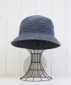 【石田製帽/ISHIDASEIBOU】のモヘヤ混ボーダー バケット グレーミックスxネイビー|ID: prp329100004814801 ipo3291000000035590057
