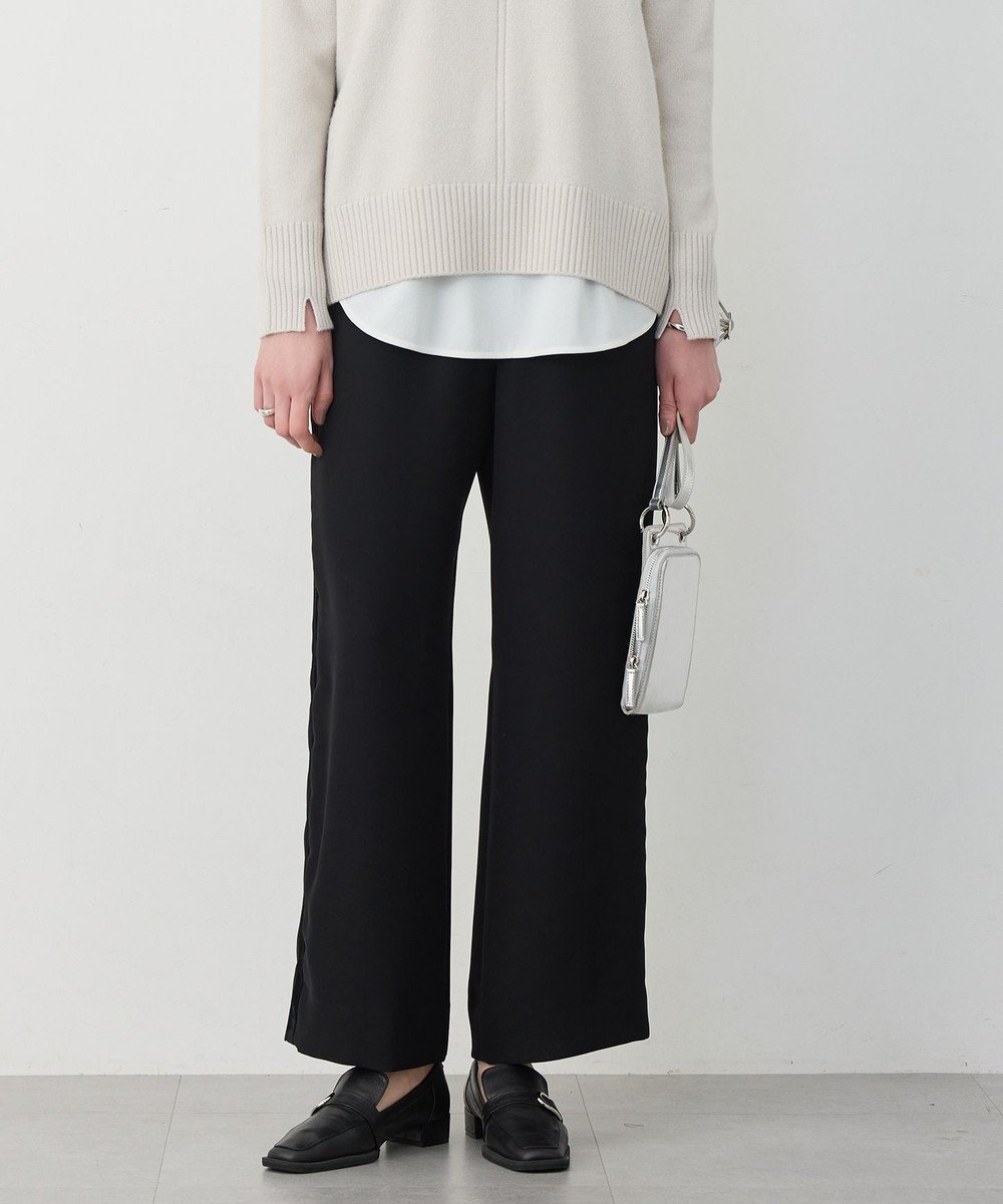 【アイシービー/iCB】のベルベットライン トラックワイドパンツ インテリア・キッズ・メンズ・レディースファッション・服の通販 founy(ファニー) 　ファッション　Fashion　レディースファッション　Fashion for Women　パンツ　Pants & Trousers　ダブル　Double, Double-Breasted　トレンド　Trend, Trending Now　フォルム　Silhouette, Form　ベルベット　Velvet, Velvety　ベーシック　Basic, Essential　ワイド　Wide, Wide Fit　A/W・秋冬　Autumn/Winter　エレガント 上品　Elegant　2025年　2025　2025-2026秋冬・A/W　Autumn/Winter 2025–26 AW25–26　ブラック|ID: prp329100004814821 ipo3291000000035649946