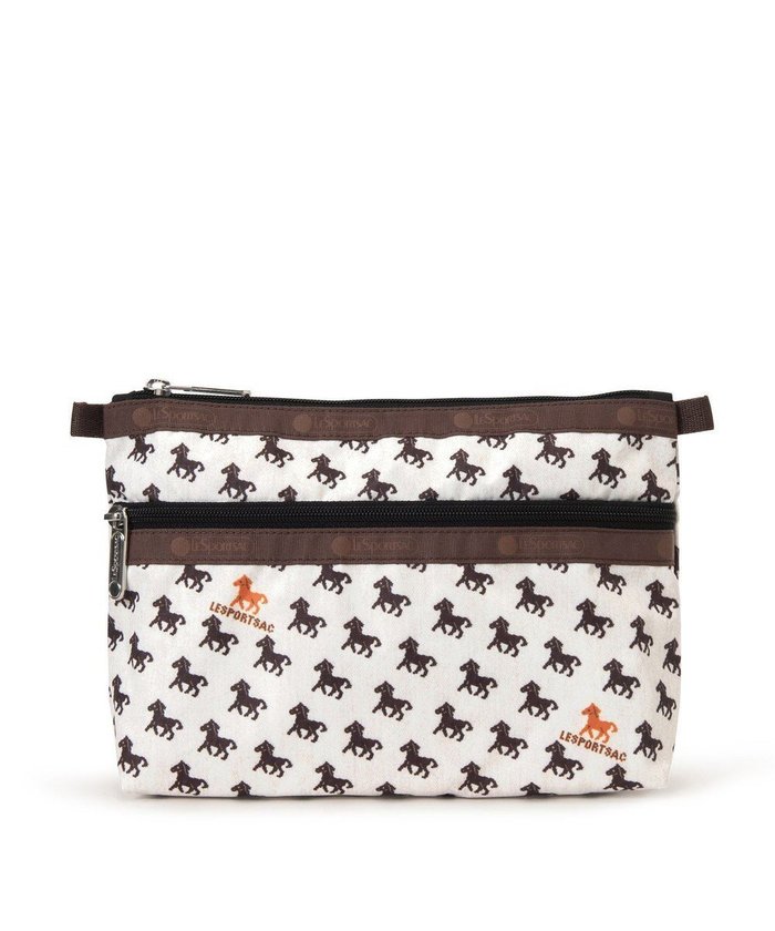 【レスポートサック/LeSportsac】のCOSMETIC CLUTCH/ホースパレード インテリア・キッズ・メンズ・レディースファッション・服の通販 founy(ファニー) https://founy.com/ ファッション Fashion レディースファッション Fashion for Women バッグ Bags ミニ財布・二つ折り財布 Wallets & Card Cases ポーチ&ミニバッグ Pouches & Mini Bags おすすめ Recommended / Our Picks クラッチ Clutch, Clutch Bag スタイリッシュ Stylish, Fashionable プリント Print, Printed Pattern ポケット Pocket, Pocket Detail ポーチ Pouch, Small Case モチーフ Motif, Design Theme 旅行 Travel 財布 Wallet, Purse |ID: prp329100004814862 ipo3291000000034971336