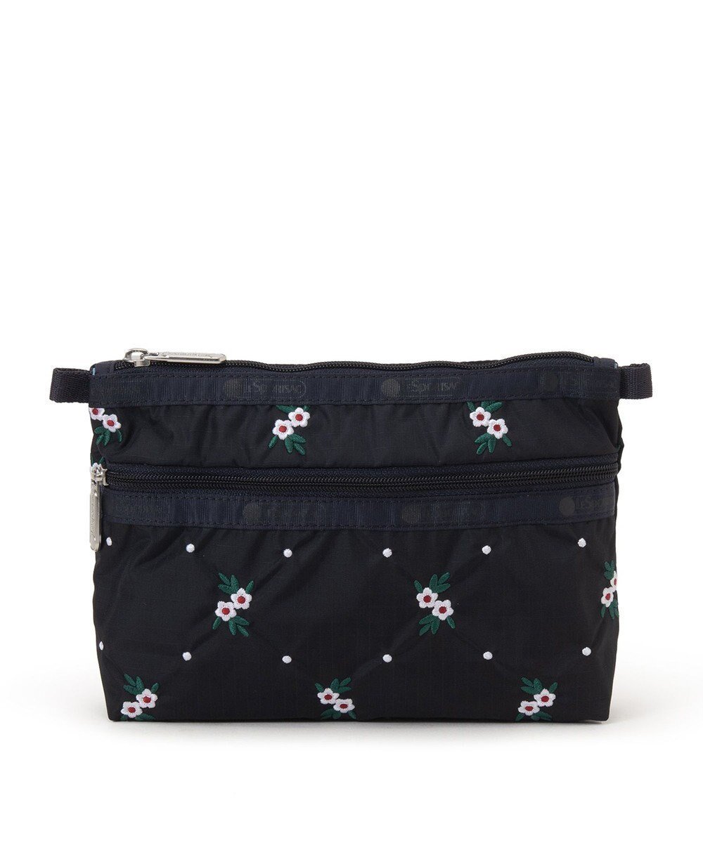 【レスポートサック/LeSportsac】のCOSMETIC CLUTCH/フローラルラティスEMB インテリア・キッズ・メンズ・レディースファッション・服の通販 founy(ファニー) 　ファッション　Fashion　レディースファッション　Fashion for Women　バッグ　Bags　ミニ財布・二つ折り財布　Wallets & Card Cases　ポーチ&ミニバッグ　Pouches & Mini Bags　おすすめ　Recommended / Our Picks　クラシック　Classic, Timeless Style　クラッチ　Clutch, Clutch Bag　ダイヤモンド　Diamond, Brilliant Cut　フラワー　Flower, Floral　ポケット　Pocket, Pocket Detail　ポーチ　Pouch, Small Case　モチーフ　Motif, Design Theme　エレガント 上品　Elegant　旅行　Travel　財布　Wallet, Purse　フローラルラティスEMB|ID: prp329100004814863 ipo3291000000034971339