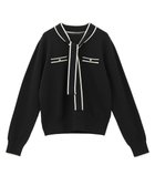 【イェッカ ヴェッカ/YECCA VECCA】の配色ボウタイニット 人気、トレンドファッション・服の通販 founy(ファニー) ファッション Fashion レディースファッション Fashion for Women トップス・カットソー Cut & Sew Tops ニット Knit Tops & Sweaters セーター Sweater, Knitwear フェミニン Feminine, Girly ポケット Pocket, Pocket Detail メタル Metal, Metal Parts リボン Ribbon, Bow 冬 Winter / This Winter A/W・秋冬 Autumn/Winter ビジネス 仕事 通勤 Business / Work / Commuting thumbnail Black|ID: prp329100004814871 ipo3291000000034971366