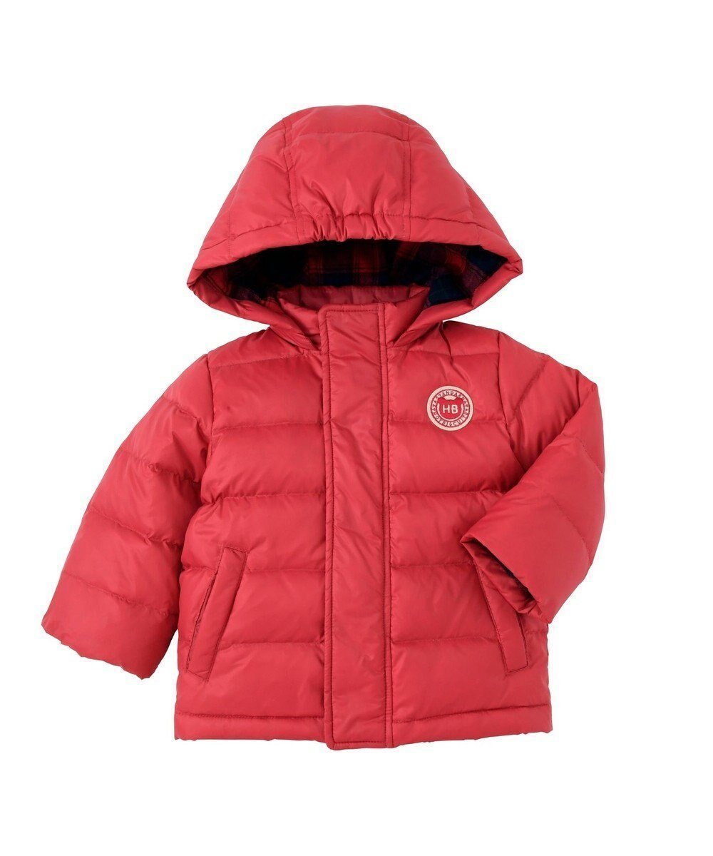 【ミキハウスホットビスケッツ/MIKI HOUSE HOT BISCUITS / KIDS】の【80-130cm】 ダウンジャケット インテリア・キッズ・メンズ・レディースファッション・服の通販 founy(ファニー) 　ファッション　Fashion　キッズファッション　Fashion for Kids　アウター　Coat Outerwear /Kids　ウォッシャブル　Machine Washable　ジャケット　Jacket, Outerwear　ダウン　Down, Puffer　チェック　Check, Plaid, Tartan　エレガント 上品　Elegant　A/W・秋冬　Autumn/Winter　赤|ID: prp329100004816015 ipo3291000000034981409