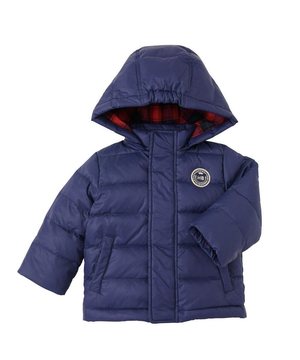 【ミキハウスホットビスケッツ/MIKI HOUSE HOT BISCUITS / KIDS】の【80-130cm】 ダウンジャケット インテリア・キッズ・メンズ・レディースファッション・服の通販 founy(ファニー) 　ファッション　Fashion　キッズファッション　Fashion for Kids　アウター　Coat Outerwear /Kids　ウォッシャブル　Machine Washable　ジャケット　Jacket, Outerwear　ダウン　Down, Puffer　チェック　Check, Plaid, Tartan　エレガント 上品　Elegant　A/W・秋冬　Autumn/Winter　紺|ID: prp329100004816015 ipo3291000000034981410