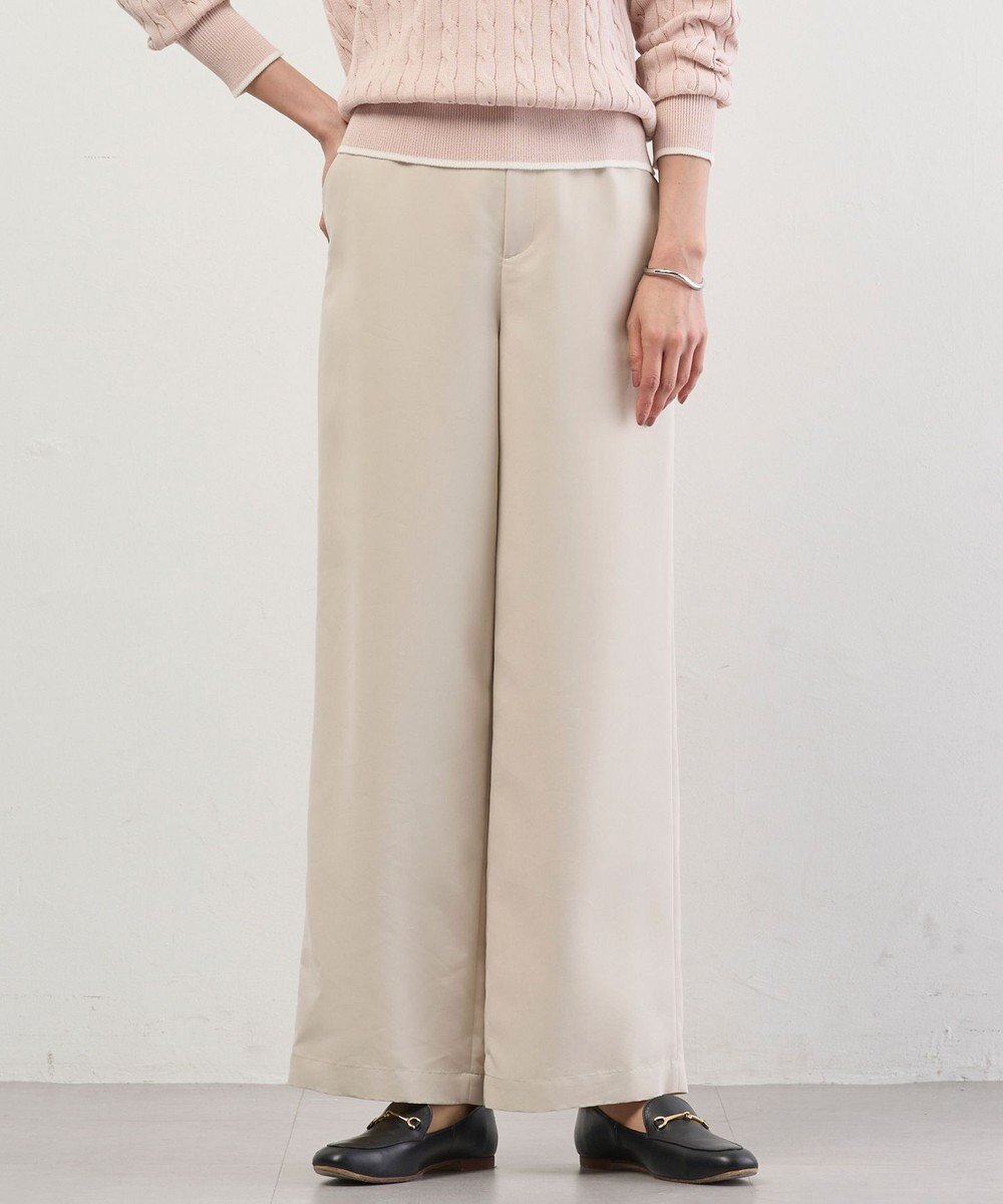 【ジェイ プレス/J.PRESS】のSpringピーチ セミワイド パンツ 人気、トレンドファッション・服の通販 founy(ファニー) 　ファッション　Fashion　レディースファッション　Fashion for Women　パンツ　Pants & Trousers　春　Spring　秋　Autumn　スピンドル　Spindle, Drawcord　ドレープ　Drape, Draping Fabric　ピーチ　Peach, Soft Touch　フロント　Front, Front Design　リラックス　Relax, Relaxed Fit　ワイド　Wide, Wide Fit　S/S・春夏　SS, Spring/Summer, Warm Season　夏　Summer　 other-1|ID: prp329100004816040 ipo3291000000034981512