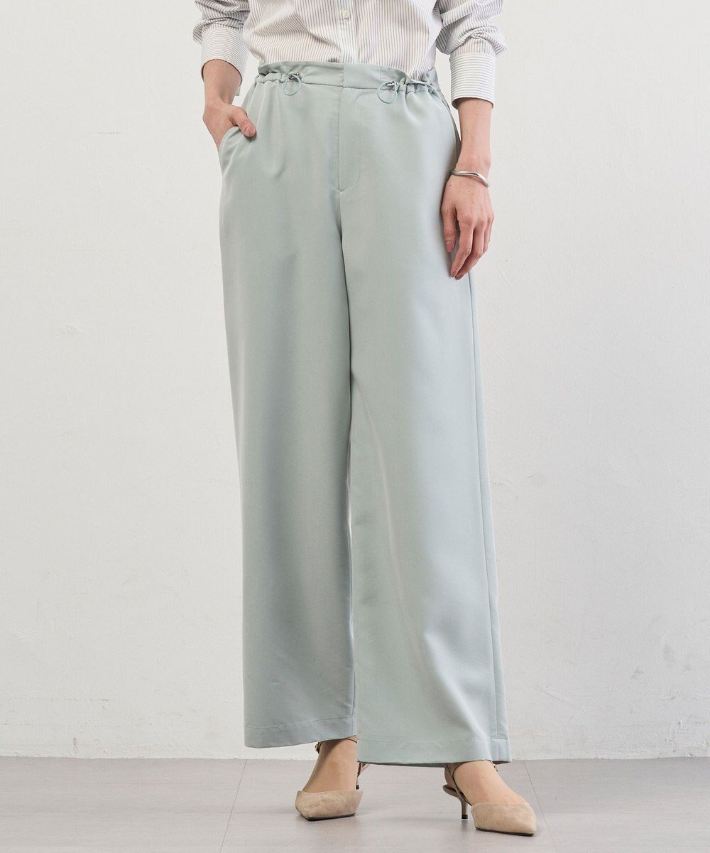 【ジェイ プレス/J.PRESS】のSpringピーチ セミワイド パンツ インテリア・キッズ・メンズ・レディースファッション・服の通販 founy(ファニー) 　ファッション　Fashion　レディースファッション　Fashion for Women　パンツ　Pants & Trousers　春　Spring　秋　Autumn　スピンドル　Spindle, Drawcord　ドレープ　Drape, Draping Fabric　ピーチ　Peach, Soft Touch　フロント　Front, Front Design　リラックス　Relax, Relaxed Fit　ワイド　Wide, Wide Fit　S/S・春夏　SS, Spring/Summer, Warm Season　夏　Summer　スモーキーミント系|ID: prp329100004816040 ipo3291000000034981514