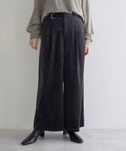 【イェッカ ヴェッカ/YECCA VECCA】のベルテッドカルゼ起毛ワイドパンツ Charcoal Gray|ID: prp329100004816051 ipo3291000000035608397