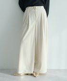 【イェッカ ヴェッカ/YECCA VECCA】のベルテッドカルゼ起毛ワイドパンツ Ivory|ID: prp329100004816051 ipo3291000000035608398