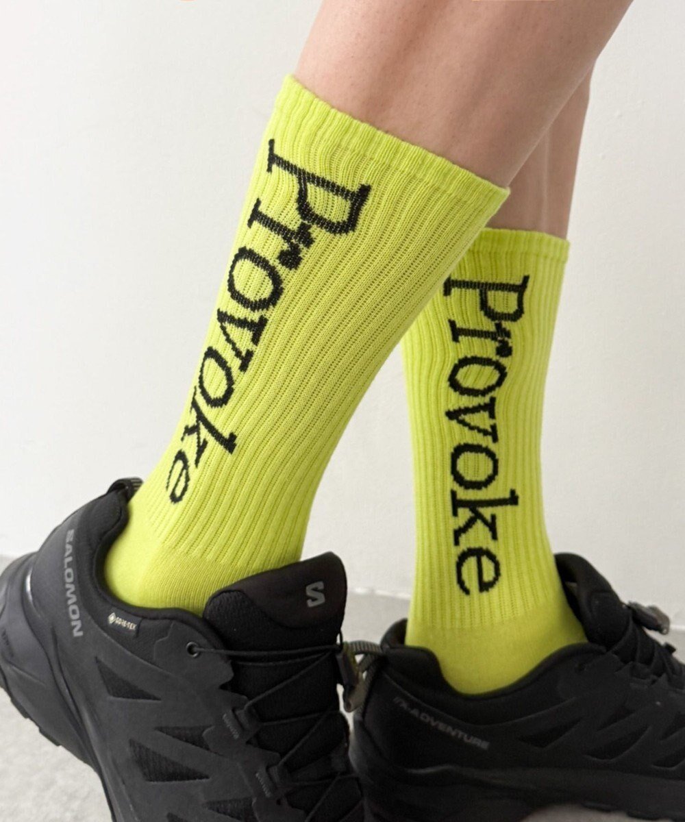 【ウィゴー/WEGO / KIDS】のProvokeロゴソックス(R) インテリア・キッズ・メンズ・レディースファッション・服の通販 founy(ファニー) 　ファッション　Fashion　キッズファッション　Fashion for Kids　シンプル　Simple, Minimal　スニーカー　Sneakers, Trainers　スマホ　Smartphone, Mobile Device　ソックス　Socks, Hosiery　フィット　Fit, Slim Fit　メンズ　Men's, Menswear　ライム|ID: prp329100004817064 ipo3291000000034991226