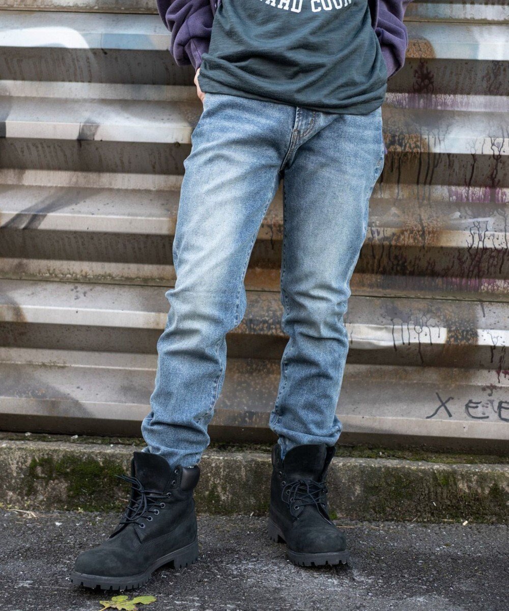 【ウィゴー/WEGO / MEN】のスリムフィットデニムパンツ インテリア・キッズ・メンズ・レディースファッション・服の通販 founy(ファニー) 　ファッション　Fashion　メンズファッション　Fashion for Men　ボトムス　Bottoms　デニムパンツ・ジーンズ　Denim Pants　春　Spring　秋　Autumn　シューズ　Shoes, Footwear　シンプル　Simple, Minimal　スウェット / スエット　Sweatshirt, Sweatwear　ストレッチ　Stretch, Stretchy Fabric　スニーカー　Sneakers, Trainers　スマホ　Smartphone, Mobile Device　スマート　Smart, Elegant　スリム　Slim, Slim Fit　デニム　Denim, Jeans Material　バランス　Balance, Style Balance　パーカー　Hoodie, Parka　フレア　Flare, Flared　無地　Plain, Solid Color　冬　Winter / This Winter　S/S・春夏　SS, Spring/Summer, Warm Season　夏　Summer　エレガント 上品　Elegant　デニム中濃加工色|ID: prp329100004817110 ipo3291000000034991355