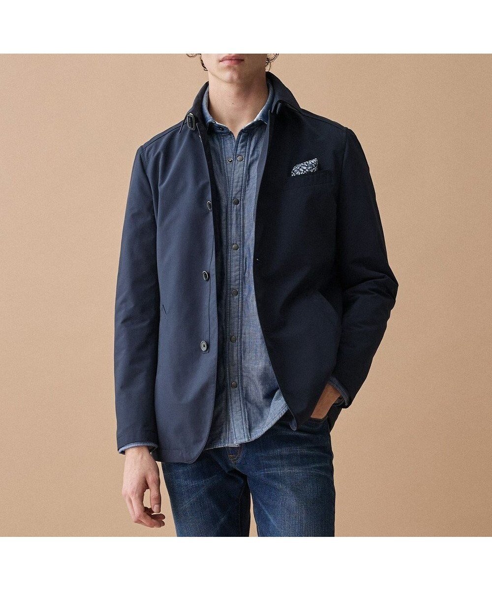 【ジョセフ アブード/JOSEPH ABBOUD / MEN】の【サスティナブル素材/JAPANファブリック/ECO撥水】キューブテックス ブルゾン インテリア・キッズ・メンズ・レディースファッション・服の通販 founy(ファニー) 　ファッション　Fashion　メンズファッション　Fashion for Men　アウター　Men's Coats Outerwear　ブルゾンジャケット / カジュアルアウター　Bomber Jackets & Blousons　春　Spring　ジャケット　Jacket, Outerwear　ファブリック　Fabric, Textile　ブルゾン　Blouson, Bomber Jacket　プリント　Print, Printed Pattern　プリーツ　Pleats, Pleated　ポケット　Pocket, Pocket Detail　S/S・春夏　SS, Spring/Summer, Warm Season　おすすめ　Recommended / Our Picks　夏　Summer　ネイビー系|ID: prp329100004817116 ipo3291000000035601374