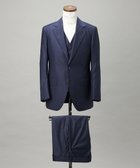 【五大陸/gotairiku / MEN】の【Loro Piana Fabric】365 通年 3ピーススーツ(ネイビーストライプ) ダルブルー×ストライプ|ID: prp329100004817123 ipo3291000000034991402