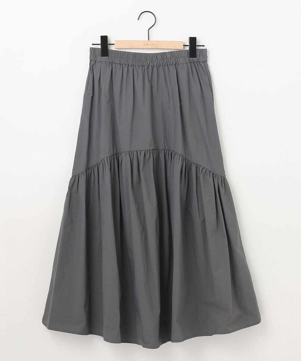 【シェアパーク/SHARE PARK】のライトタフタギャザースカート インテリア・キッズ・メンズ・レディースファッション・服の通販 founy(ファニー) 　ファッション　Fashion　レディースファッション　Fashion for Women　スカート　Skirts　春　Spring　洗える　Machine Washable　ギャザー　Gathered, Ruffled　タフタ　Taffeta, Structured Fabric　ベーシック　Basic, Essential　S/S・春夏　SS, Spring/Summer, Warm Season　再入荷　Restock / Back in Stock　夏　Summer　グレー系|ID: prp329100004817170 ipo3291000000034991941