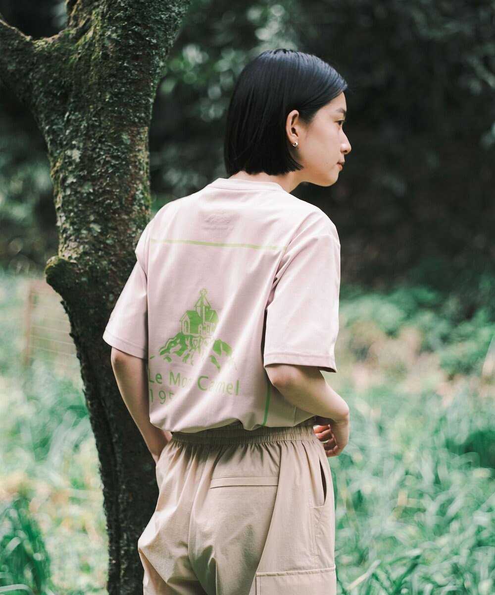 【シェアパーク/SHARE PARK】の【UVカット・吸水速乾・ストレッチ・軽量 】バックプリントポケットTシャツ(S・Mサイズ) インテリア・キッズ・メンズ・レディースファッション・服の通販 founy(ファニー) 　ファッション　Fashion　レディースファッション　Fashion for Women　トップス・カットソー　Cut & Sew Tops　シャツ・ブラウス・オフィスカジュアル　Elegant Blouses & Button-Ups　ロングTシャツ・Tシャツ　Longline T-Shirts & Tees　カットソー・ベーシックTシャツ　Cut-and-Sewn Tops / Stretch Tees & Basics　春　Spring　カットソー　Cut and Sewn Top　吸水　Absorbent, Quick-Dry　軽量　Lightweight, Ultra Light　ストレッチ　Stretch, Stretchy Fabric　フランス　France, French　プリント　Print, Printed Pattern　ポケット　Pocket, Pocket Detail　リラックス　Relax, Relaxed Fit　ワーク　Workwear, Utility Style　S/S・春夏　SS, Spring/Summer, Warm Season　再入荷　Restock / Back in Stock　夏　Summer　ピンク系|ID: prp329100004817176 ipo3291000000036272701