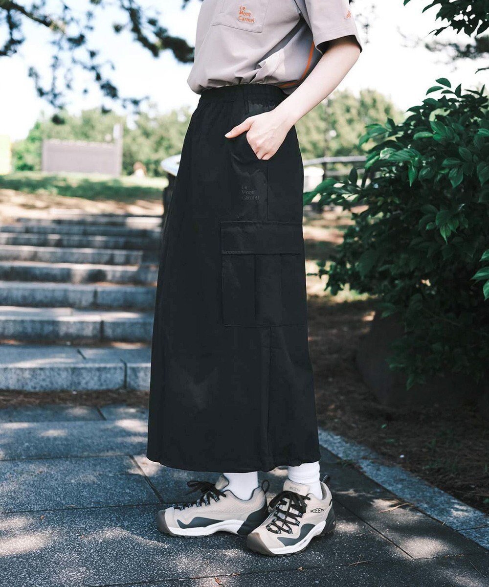 【シェアパーク/SHARE PARK】の【撥水・UVカット・ストレッチ・軽量 】ナイロンカーゴスカート(S・Mサイズ) インテリア・キッズ・メンズ・レディースファッション・服の通販 founy(ファニー) 　ファッション　Fashion　レディースファッション　Fashion for Women　スカート　Skirts　アウトドア　Outdoor Clothing　ストレッチ　Stretch, Stretchy Fabric　セットアップ　Set-Up, Coordinated Outfit　ポケット　Pocket, Pocket Detail　夏　Summer　春　Spring　S/S・春夏　SS, Spring/Summer, Warm Season　軽量　Lightweight, Ultra Light　ブラック系|ID: prp329100004817178 ipo3291000000034992049