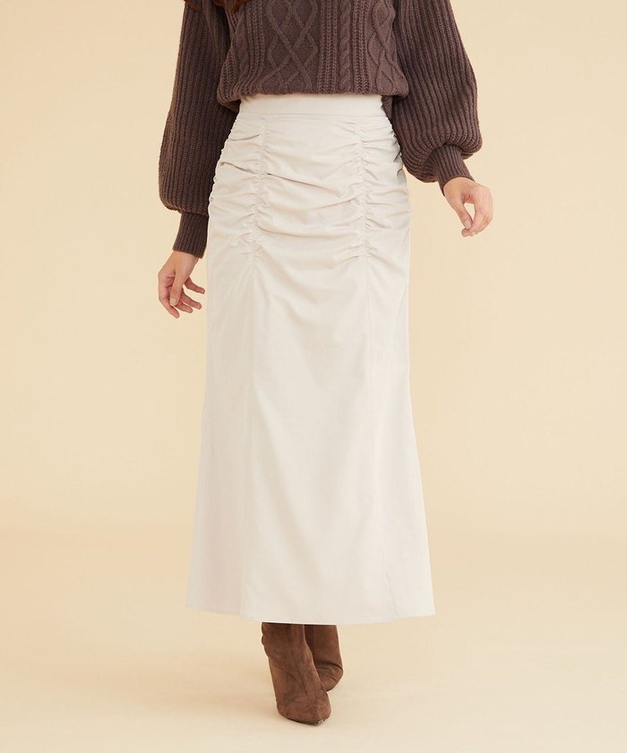 【フェルゥ/Feroux】の【洗える】シュリンクマーメイド スカート インテリア・キッズ・メンズ・レディースファッション・服の通販 founy(ファニー) https://founy.com/ ファッション Fashion レディースファッション Fashion for Women スカート Skirts インナー Innerwear カットソー Cut and Sewn Top ギャザー Gathered, Ruffled シンプル Simple, Minimal トレンド Trend, Trending Now フェミニン Feminine, Girly マーメイド Mermaid, Fishtail Silhouette 洗える Machine Washable A/W・秋冬 Autumn/Winter |ID: prp329100004817205 ipo3291000000034992303