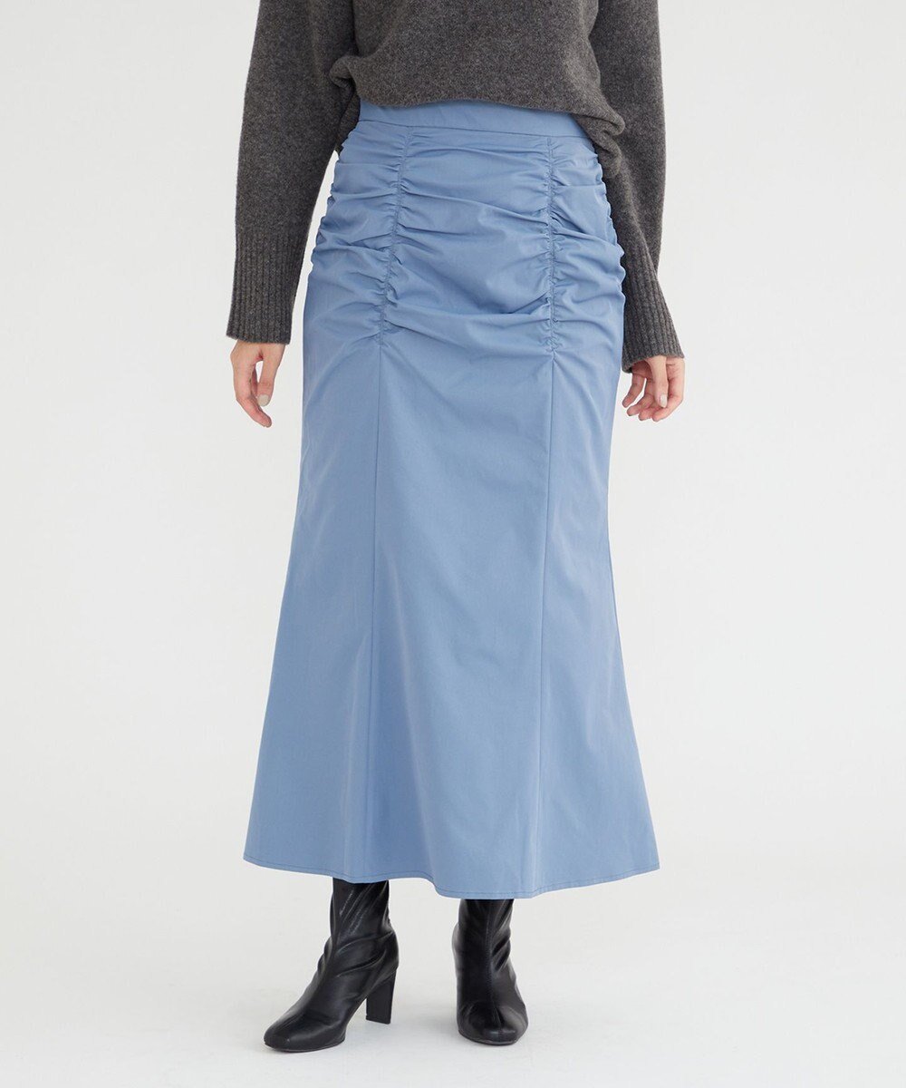 【フェルゥ/Feroux】の【洗える】シュリンクマーメイド スカート インテリア・キッズ・メンズ・レディースファッション・服の通販 founy(ファニー) 　ファッション　Fashion　レディースファッション　Fashion for Women　スカート　Skirts　インナー　Innerwear　カットソー　Cut and Sewn Top　ギャザー　Gathered, Ruffled　シンプル　Simple, Minimal　トレンド　Trend, Trending Now　フェミニン　Feminine, Girly　マーメイド　Mermaid, Fishtail Silhouette　洗える　Machine Washable　A/W・秋冬　Autumn/Winter　スカイブルー系|ID: prp329100004817205 ipo3291000000034992306