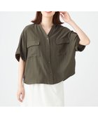 【シェアパーク/SHARE PARK】の【洗える】ドルマンスリーブサテンシャツ 人気、トレンドファッション・服の通販 founy(ファニー) ファッション Fashion レディースファッション Fashion for Women トップス・カットソー Cut & Sew Tops シャツ・ブラウス・オフィスカジュアル Elegant Blouses & Button-Ups 春 Spring 洗える Machine Washable とろみ Fluid, Flowy Fabric ポケット Pocket, Pocket Detail S/S・春夏 SS, Spring/Summer, Warm Season 再入荷 Restock / Back in Stock おすすめ Recommended / Our Picks 夏 Summer エレガント 上品 Elegant thumbnail カーキ系|ID: prp329100004817217 ipo3291000000034992431