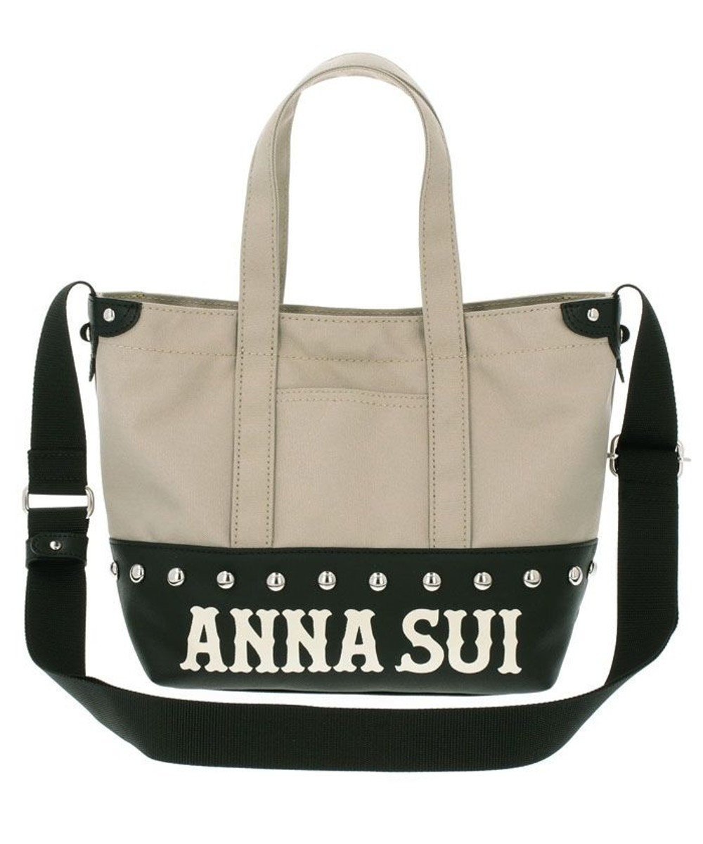 【アナスイ/ANNA SUI】のハングアウト 2wayミニトート インテリア・キッズ・メンズ・レディースファッション・服の通販 founy(ファニー) 　ファッション　Fashion　レディースファッション　Fashion for Women　バッグ　Bags　アウトドア　Outdoor Clothing　ウエスタン　Western Style　キャンバス　Canvas, Canvas Fabric　ショルダー　Shoulder, Shoulder Strap　シンプル　Simple, Minimal　スタッズ　Studs, Metal Accents　トレンド　Trend, Trending Now　旅行　Travel　グレージュ|ID: prp329100004817231 ipo3291000000034992550