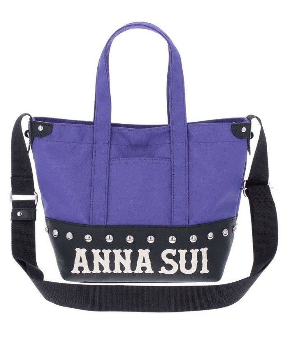 【アナスイ/ANNA SUI】のハングアウト 2wayミニトート インテリア・キッズ・メンズ・レディースファッション・服の通販 founy(ファニー) 　ファッション　Fashion　レディースファッション　Fashion for Women　バッグ　Bags　アウトドア　Outdoor Clothing　ウエスタン　Western Style　キャンバス　Canvas, Canvas Fabric　ショルダー　Shoulder, Shoulder Strap　シンプル　Simple, Minimal　スタッズ　Studs, Metal Accents　トレンド　Trend, Trending Now　旅行　Travel　パープル|ID: prp329100004817231 ipo3291000000034992552