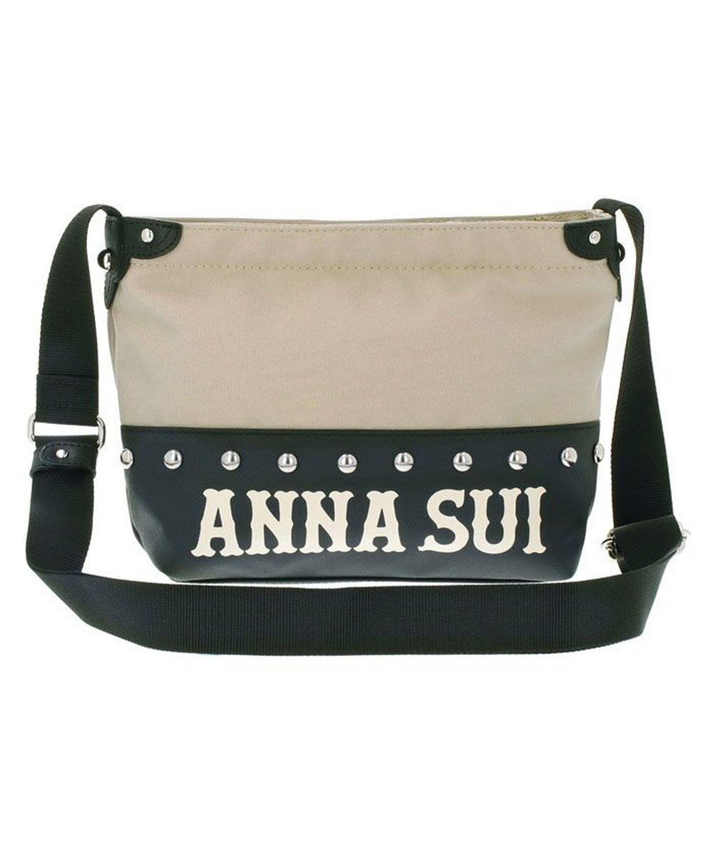 【アナスイ/ANNA SUI】のハングアウト ミニショルダー インテリア・キッズ・メンズ・レディースファッション・服の通販 founy(ファニー) 　ファッション　Fashion　レディースファッション　Fashion for Women　アウトドア　Outdoor Clothing　ウエスタン　Western Style　キャンバス　Canvas, Canvas Fabric　ショルダー　Shoulder, Shoulder Strap　シンプル　Simple, Minimal　スタッズ　Studs, Metal Accents　トレンド　Trend, Trending Now　旅行　Travel　グレージュ|ID: prp329100004817233 ipo3291000000034992564