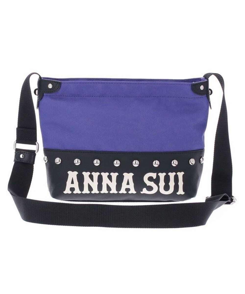 【アナスイ/ANNA SUI】のハングアウト ミニショルダー インテリア・キッズ・メンズ・レディースファッション・服の通販 founy(ファニー) 　ファッション　Fashion　レディースファッション　Fashion for Women　アウトドア　Outdoor Clothing　ウエスタン　Western Style　キャンバス　Canvas, Canvas Fabric　ショルダー　Shoulder, Shoulder Strap　シンプル　Simple, Minimal　スタッズ　Studs, Metal Accents　トレンド　Trend, Trending Now　旅行　Travel　パープル|ID: prp329100004817233 ipo3291000000034992567