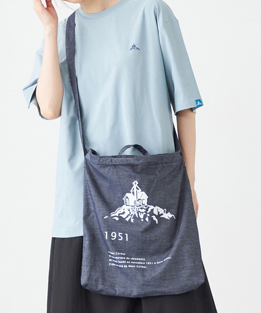 【シェアパーク/SHARE PARK】の【撥水加工】イージーデニム2WAYロゴバッグ インテリア・キッズ・メンズ・レディースファッション・服の通販 founy(ファニー) 　ファッション　Fashion　レディースファッション　Fashion for Women　バッグ　Bags　ショルダー　Shoulder, Shoulder Strap　シンプル　Simple, Minimal　ストレッチ　Stretch, Stretchy Fabric　デニム　Denim, Jeans Material　プリント　Print, Printed Pattern　ポケット　Pocket, Pocket Detail　ネイビー系|ID: prp329100004817258 ipo3291000000034992723