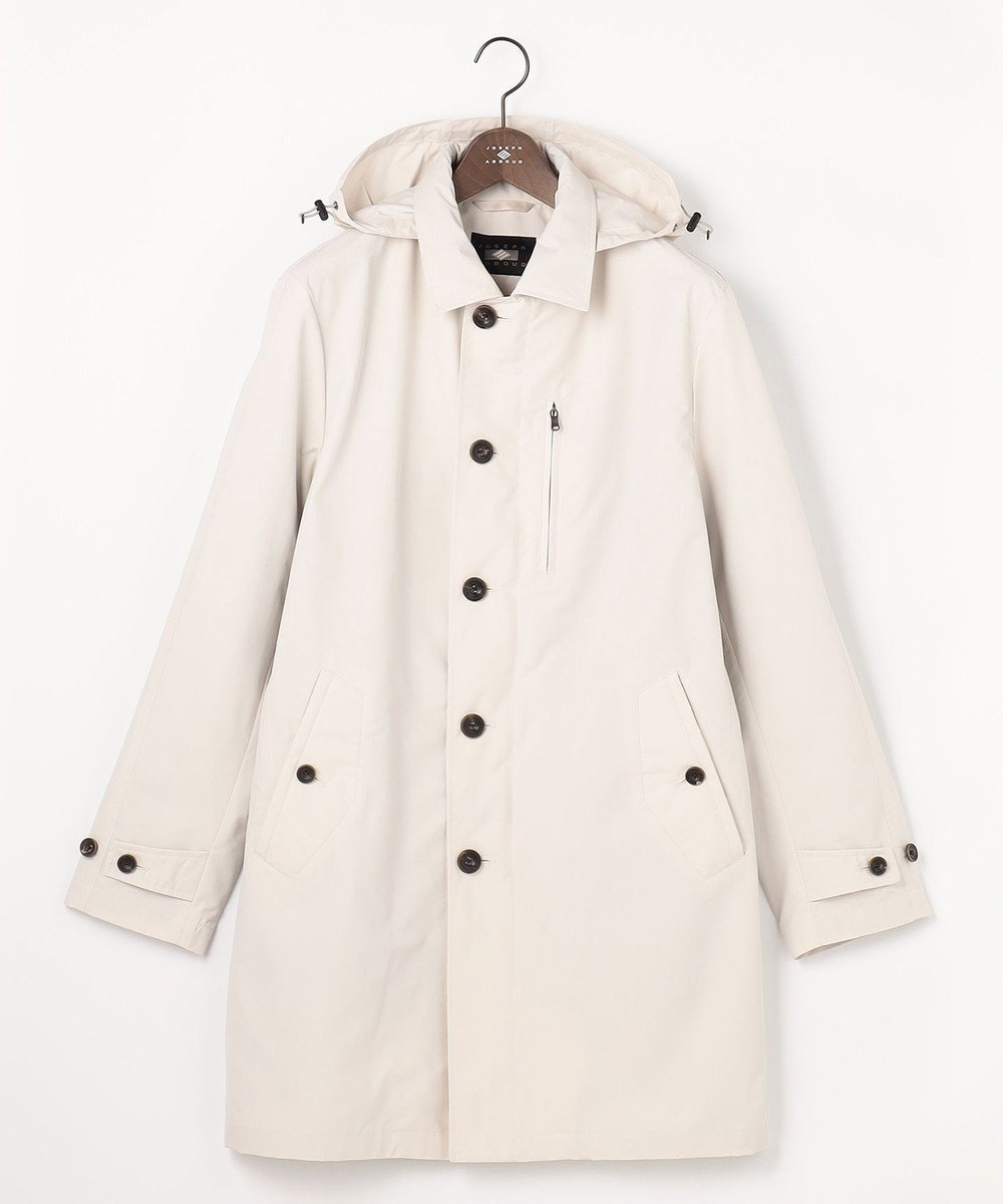 【ジョセフ アブード/JOSEPH ABBOUD / MEN】の【フード脱着仕様/JAPANファブリック/ECO撥水】ステンカラー コート インテリア・キッズ・メンズ・レディースファッション・服の通販 founy(ファニー) 　ファッション　Fashion　メンズファッション　Fashion for Men　アウター　Men's Coats Outerwear　春　Spring　ジャケット　Jacket, Outerwear　スピンドル　Spindle, Drawcord　スマート　Smart, Elegant　定番　Standard, Basic Item　ファブリック　Fabric, Textile　フィット　Fit, Slim Fit　プリント　Print, Printed Pattern　S/S・春夏　SS, Spring/Summer, Warm Season　おすすめ　Recommended / Our Picks　夏　Summer　ビジネス 仕事 通勤　Business / Work / Commuting　アイボリー系|ID: prp329100004818101 ipo3291000000035004225