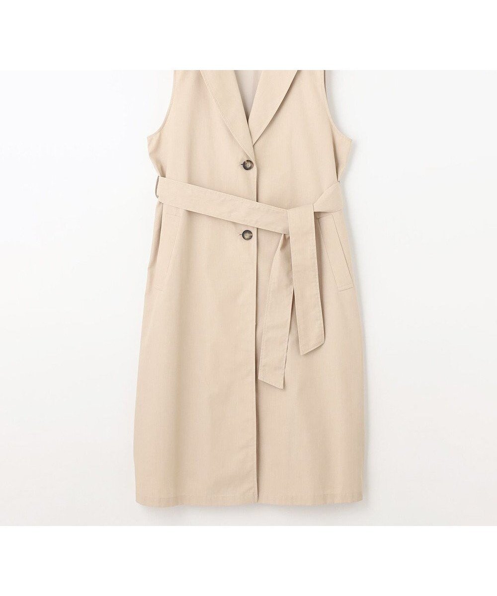 【シェアパーク/SHARE PARK】の【洗える】トレンチ ロングジレ インテリア・キッズ・メンズ・レディースファッション・服の通販 founy(ファニー) 　ファッション　Fashion　レディースファッション　Fashion for Women　アウター　Coat / Outerwear Collection　レディースジャケット・軽アウター　Jackets　インナー　Innerwear　春　Spring　洗える　Machine Washable　ジャケット　Jacket, Outerwear　デニム　Denim, Jeans Material　トレンチ　Trench, Trench Coat　ノースリーブ　Sleeveless, No-Sleeve　ヨーク　Yoke, Yoke Design　リボン　Ribbon, Bow　S/S・春夏　SS, Spring/Summer, Warm Season　再入荷　Restock / Back in Stock　夏　Summer　ベージュ系|ID: prp329100004818102 ipo3291000000035004228