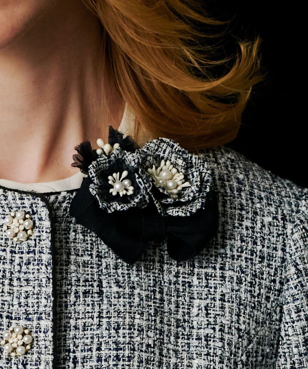 【トッカ/TOCCA】のATELIER SENKA FLOWER CORSAGE コサージュ インテリア・キッズ・メンズ・レディースファッション・服の通販 founy(ファニー) 　ファッション　Fashion　レディースファッション　Fashion for Women　2023年　2023　2023春夏・S/S　Spring/Summer 2023 SS23　アクセサリー　Fashion Accessories　ジャケット　Jacket, Outerwear　セットアップ　Set-Up, Coordinated Outfit　ツイード　Twill, Twill Weave　フラワー　Flower, Floral　ブローチ　Brooch, Pin Brooch　リボン　Ribbon, Bow　リュクス　Luxury, Elegant, High-End, Chic　ロマンティック　Romantic, Feminine Style　エレガント 上品　Elegant　夏　Summer　S/S・春夏　SS, Spring/Summer, Warm Season　無地　Plain, Solid Color　ネイビー系5|ID: prp329100004818121 ipo3291000000035004291