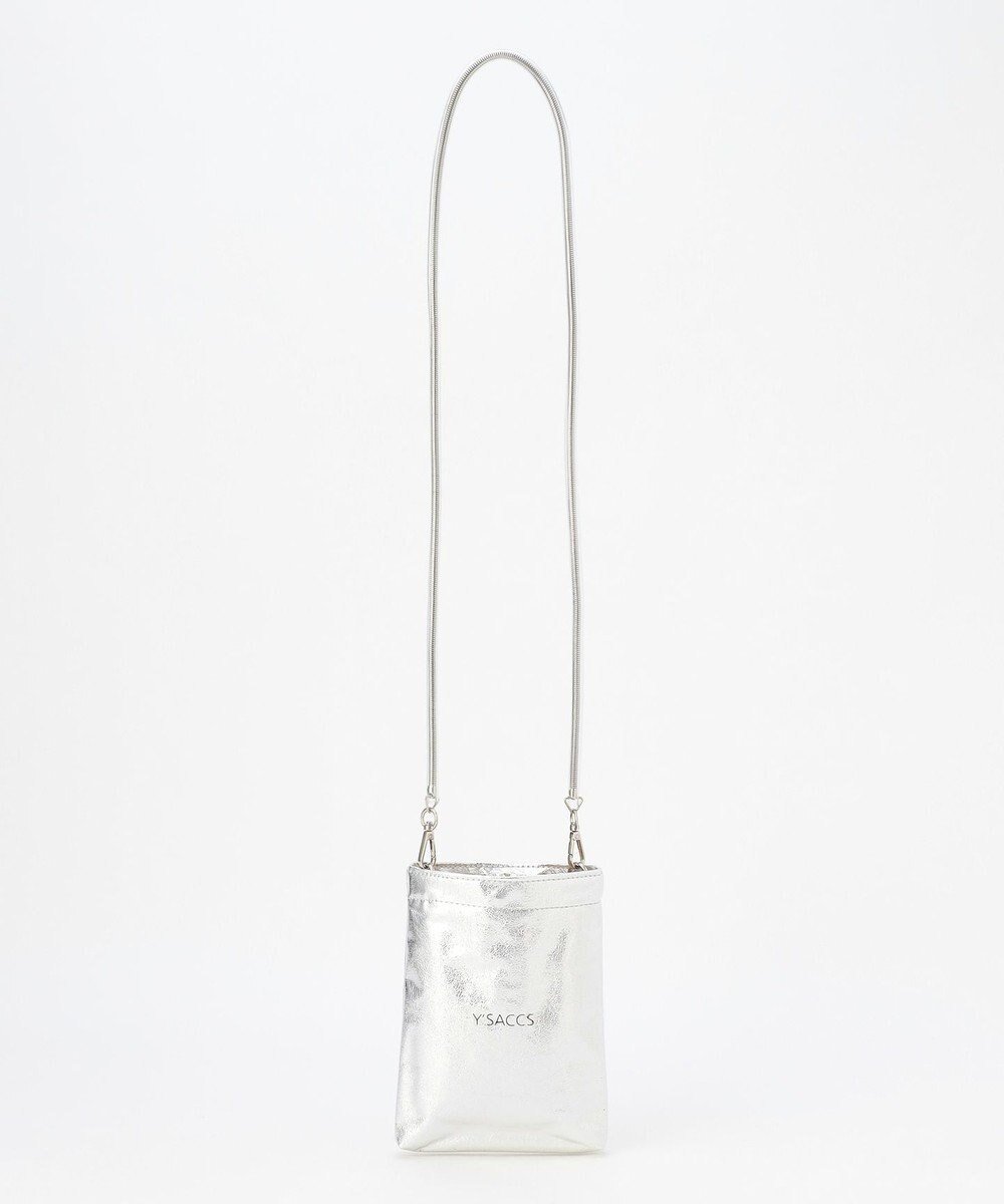 【イザック/Y'SACCS】のPVCメタリックショルダーバッグ インテリア・キッズ・メンズ・レディースファッション・服の通販 founy(ファニー) 　ファッション　Fashion　レディースファッション　Fashion for Women　バッグ　Bags　スマート　Smart, Elegant　チェーン　Chain, Chain Strap　ポケット　Pocket, Pocket Detail　シルバー|ID: prp329100004818136 ipo3291000000035004347