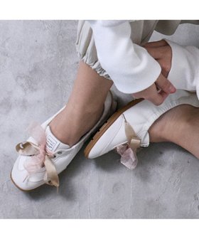 【モード エ ジャコモ/MODE ET JACOMO】のMODE ET JACOMO バレエスニーカー 人気、トレンドファッション・服の通販 founy(ファニー) ファッション Fashion レディースファッション Fashion for Women オーガンジー Organza Fabric クール Cool, Chic サテン Satin, Glossy Fabric シューズ Shoes, Footwear スニーカー Sneakers, Trainers バレエ Ballet, Ballet Style フェミニン Feminine, Girly リボン Ribbon, Bow |ID:prp329100004818138