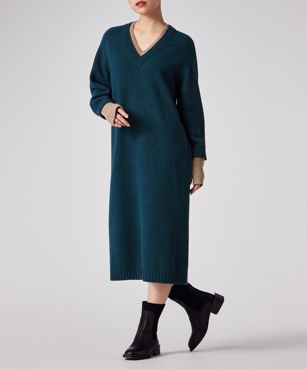 【ポール スミス/Paul Smith】のレイヤードディテール ニットワンピース インテリア・キッズ・メンズ・レディースファッション・服の通販 founy(ファニー) ファッション Fashion レディースファッション Fashion for Women ワンピース Dresses ニットワンピース Knit Dresses タートル Turtleneck, Turtle Collar トレンド Trend, Trending Now ミックス Mix, Mixed Style リラックス Relax, Relaxed Fit ワッフル Waffle, Waffle Knit 冬 Winter / This Winter 夏 Summer S/S・春夏 SS, Spring/Summer, Warm Season A/W・秋冬 Autumn/Winter ブルーグリーン|ID: prp329100004818142 ipo3291000000035004367