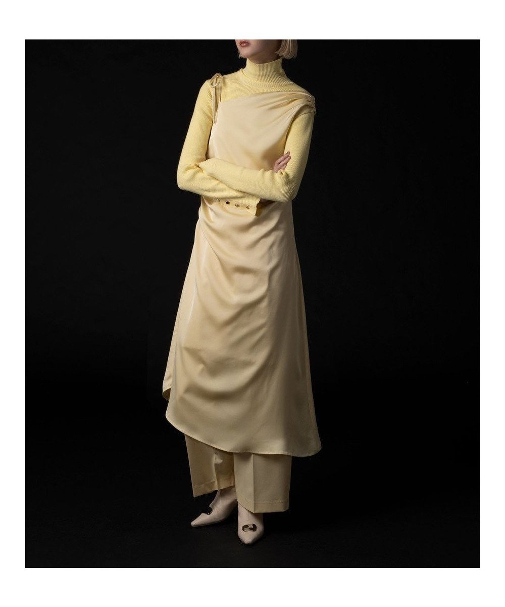 【テチチ/Te chichi】の【Atelier Bonheur】サテンキャミドレス《2025winter catalog item》 インテリア・キッズ・メンズ・レディースファッション・服の通販 founy(ファニー) 　ファッション　Fashion　レディースファッション　Fashion for Women　ワンピース　Dresses　フォーマル・パーティードレス・結婚式用ドレス　Elegant & Casual Dresses　2025年　2025　2025-2026秋冬・A/W　Autumn/Winter 2025–26 AW25–26　冬　Winter / This Winter　アシンメトリー　Asymmetrical Style　ギャザー　Gathered, Ruffled　サテン　Satin, Glossy Fabric　ショルダー　Shoulder, Shoulder Strap　ジャケット　Jacket, Outerwear　タートル　Turtleneck, Turtle Collar　ドレープ　Drape, Draping Fabric　エレガント 上品　Elegant　夏　Summer　S/S・春夏　SS, Spring/Summer, Warm Season　A/W・秋冬　Autumn/Winter　イエロー|ID: prp329100004818145 ipo3291000000035004377