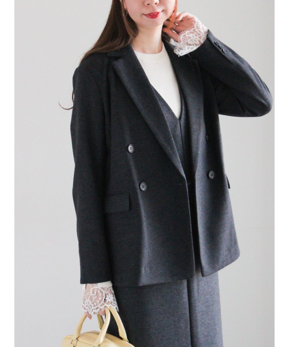 【テチチ/Te chichi】のウール混ジャージーテーラードジャケット 人気、トレンドファッション・服の通販 founy(ファニー) 　ファッション　Fashion　レディースファッション　Fashion for Women　アウター　Coat / Outerwear Collection　レディースジャケット・軽アウター　Jackets　テーラードジャケット / 通勤・きれいめスタイル　Tailored Jackets & Blazers　カットソー　Cut and Sewn Top　クラシック　Classic, Timeless Style　ジャケット　Jacket, Outerwear　ダブル　Double, Double-Breasted　フィット　Fit, Slim Fit　エレガント 上品　Elegant　夏　Summer　S/S・春夏　SS, Spring/Summer, Warm Season　A/W・秋冬　Autumn/Winter　ビジネス 仕事 通勤　Business / Work / Commuting　 other-1|ID: prp329100004818148 ipo3291000000035004383