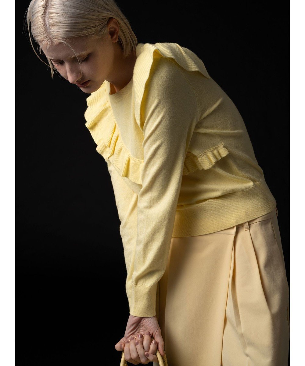 【テチチ/Te chichi】の【Atelier Bonheur】イレギュラーフリルニットプルオーバー《2025winter catalog item》 人気、トレンドファッション・服の通販 founy(ファニー) 　ファッション　Fashion　レディースファッション　Fashion for Women　トップス・カットソー　Cut & Sew Tops　ニット　Knit Tops & Sweaters　カジュアルプルオーバー・ニットトップス　Pullovers & Knit Tops / Casual Pullovers　2025年　2025　2025-2026秋冬・A/W　Autumn/Winter 2025–26 AW25–26　冬　Winter / This Winter　イエロー　Yellow　シンプル　Simple, Minimal　ジャケット　Jacket, Outerwear　セーター　Sweater, Knitwear　デニム　Denim, Jeans Material　夏　Summer　S/S・春夏　SS, Spring/Summer, Warm Season　A/W・秋冬　Autumn/Winter　 other-1|ID: prp329100004818155 ipo3291000000035004403