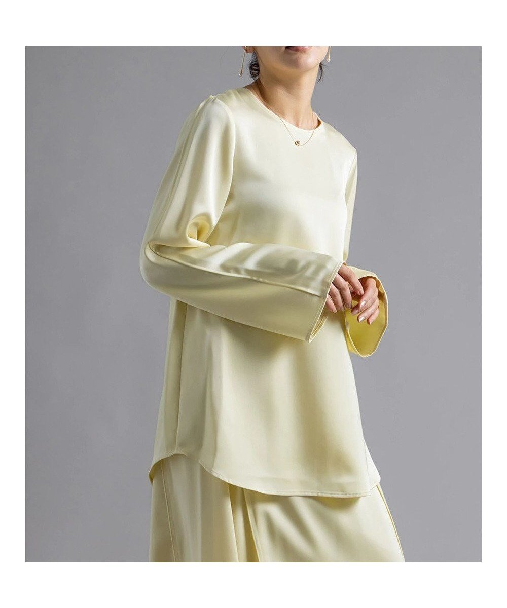 【テチチ/Te chichi】の【Atelier Bonheur】サテンバックボタンブラウス(セットアップ可)《2025winter catalog item》 人気、トレンドファッション・服の通販 founy(ファニー) ファッション Fashion レディースファッション Fashion for Women トップス・カットソー Cut & Sew Tops シャツ・ブラウス・オフィスカジュアル Elegant Blouses & Button-Ups セットアップ Matching Sets レディーストップス・ブラウス Tops & Blouses / Assorted Women's Tops 2025年 2025 2025-2026秋冬・A/W Autumn/Winter 2025–26 AW25–26 冬 Winter / This Winter おすすめ Recommended / Our Picks インナー Innerwear サテン Satin, Glossy Fabric シンプル Simple, Minimal ジャケット Jacket, Outerwear セットアップ Set-Up, Coordinated Outfit ボトム Bottoms, Lower Wear エレガント 上品 Elegant 夏 Summer S/S・春夏 SS, Spring/Summer, Warm Season A/W・秋冬 Autumn/Winter other-1|ID: prp329100004818159 ipo3291000000035397646