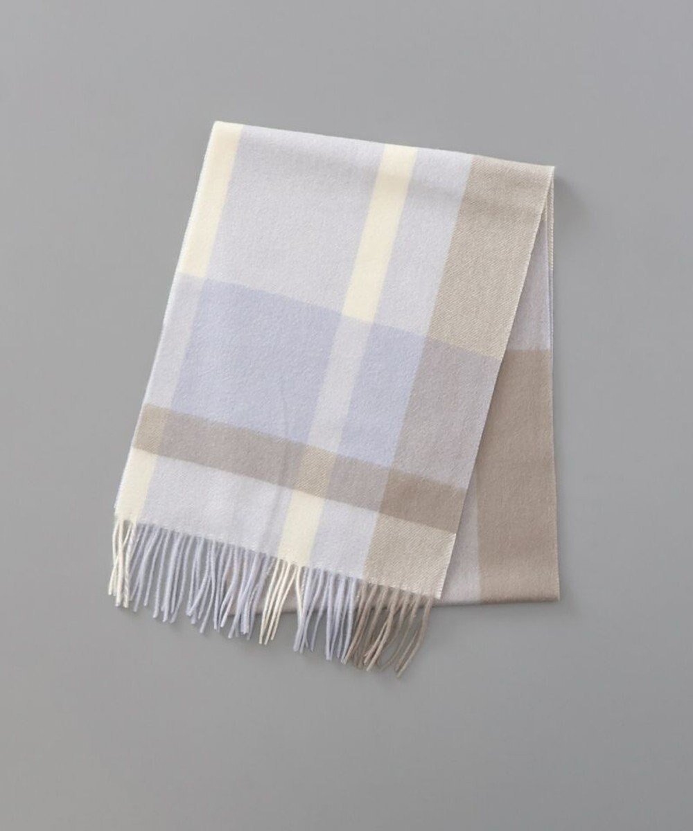 【アウロラ/AURORA】の【 LANVIN en Bleu (ランバン オン ブルー)】カシミヤチェックマフラー インテリア・キッズ・メンズ・レディースファッション・服の通販 founy(ファニー) 　ファッション　Fashion　レディースファッション　Fashion for Women　マフラー・スヌード / 冬小物の定番　Scarves & Mufflers　シンプル　Simple, Minimal　スヌード　Snood, Infinity Scarf　チェック　Check, Plaid, Tartan　マフラー　Scarf, Muffler　ミックス　Mix, Mixed Style　A/W・秋冬　Autumn/Winter　ペールブルー|ID: prp329100004818162 ipo3291000000035004425