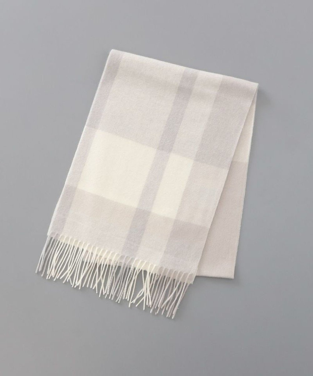 【アウロラ/AURORA】の【 LANVIN en Bleu (ランバン オン ブルー)】カシミヤチェックマフラー インテリア・キッズ・メンズ・レディースファッション・服の通販 founy(ファニー) 　ファッション　Fashion　レディースファッション　Fashion for Women　マフラー・スヌード / 冬小物の定番　Scarves & Mufflers　シンプル　Simple, Minimal　スヌード　Snood, Infinity Scarf　チェック　Check, Plaid, Tartan　マフラー　Scarf, Muffler　ミックス　Mix, Mixed Style　A/W・秋冬　Autumn/Winter　ライトグレー|ID: prp329100004818162 ipo3291000000035004430