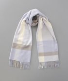 【アウロラ/AURORA】の【 LANVIN en Bleu (ランバン オン ブルー)】カシミヤチェックセミストール ペールブルー|ID: prp329100004818163 ipo3291000000035604631