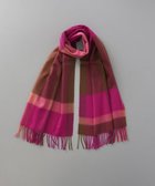 【アウロラ/AURORA】の【 LANVIN en Bleu (ランバン オン ブルー)】カシミヤチェックセミストール フューシャピンク|ID: prp329100004818163 ipo3291000000035604634